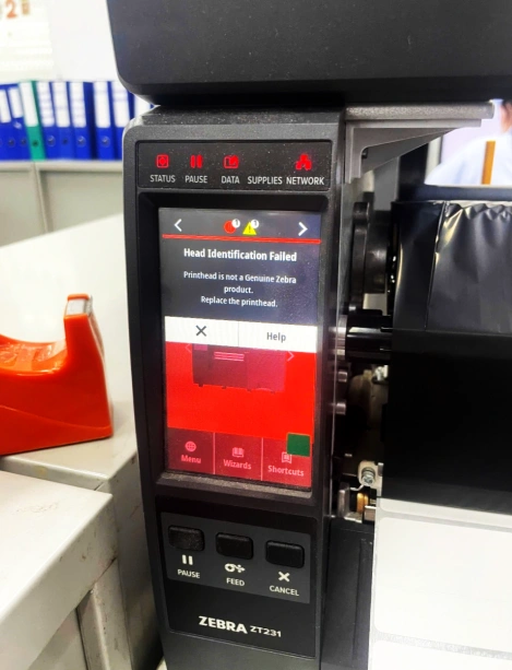 Dirty or Damaged Printhead Identification Contacts